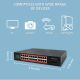 3. Qoltec Przełącznik sieciowy SWITCH Gigabit Ethernet | 24x RJ45 | 2x SFP | 1000 Mb/s