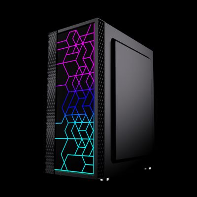 4. GEMBIRD OBUDOWA FORNAX 2500 MIDI-TOWER (1X USB 3.0, 2X USB 2.0, HD AUDIO, SZKLANY PANEL BOCZNY) CZARNA