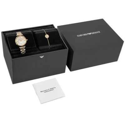 8. Zegarek Damski Emporio Armani Gianni T-Bar Gift Set AR80086SET + BOX