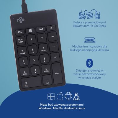 9. Klawiatura numeryczna R-Go Tools Numpad Break USB juodas