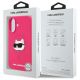 8. Etui Karl Lagerfeld Silicone Choupette Head Print MagSafe na iPhone 16 - fuksja