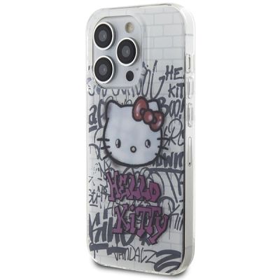 2. Etui Hello Kitty IML Kitty On Bricks Graffiti na iPhone 13 Pro Max - białe
