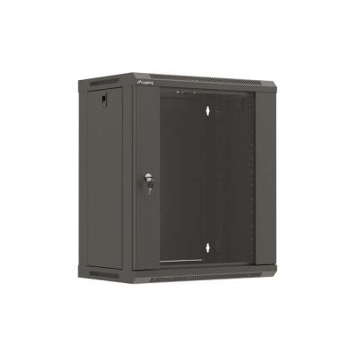 5. LANBERG SZAFA INSTALACYJNA RACK WISZĄCA 19" 12U 540X350 CZARNA DRZWI PRZESZKLONE (FLAT PACK)