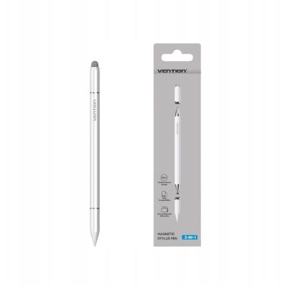 Magnetyczny rysik Vention 3 w 1 ze stopu aluminium biały
