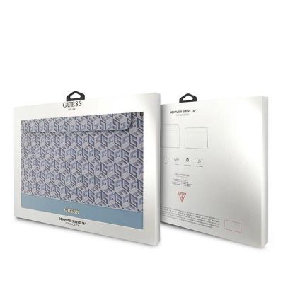 4. Pokrowiec Guess GCube Stripes na laptopa 16'' - niebieski