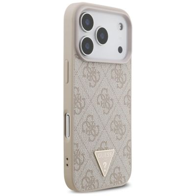 4. Etui Guess 4G Strap Triangle Logo MagSafe na iPhone 17 Pro - różowe