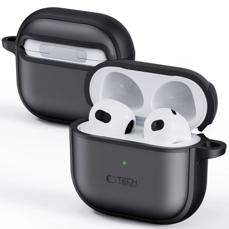 7. Etui Tech-Protect Slim Hook na AirPods 4 - czarne