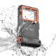 3. Pokrowiec Tech-Protect Waterproof Case wodoodporny IPX8 na smartfony 4.7-6.7" - czarno-pomarańczowy