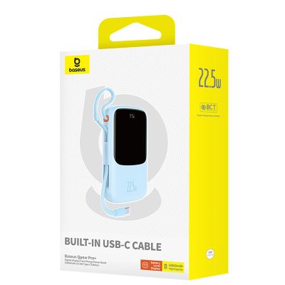7. Powerbank Baseus Qpow Pro+ 22.5W 10000mAh USB-C - niebieski