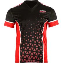 Koszulka V-neck do point-fightingu MASTERS "COMBAT JUNIOR" czarno-czerwona (WAKO APPROVED)