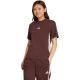 Koszulka damska adidas Essentials 3-Stripes Cotton brązowa JX7621