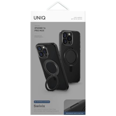 5. Etui UNIQ Swivix 360 Rotating Kickstand na iPhone 16 Pro Max  - czarne