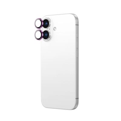3. Szkło hartowane AMAZINGTHING AR Aluminium 2 Lens Glass z ramką na soczewki aparatu do iPhone 16 / 16 Plus - różowe