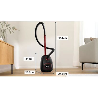 6. Odkurzacz workowy Bosch Series 4 BGB41POW1 (850W ; czarny)