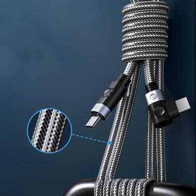 6. Kabel kątowy Orico C2CWT USB-C do USB-C PD 100 W 20 Gb/s 4K 60 Hz 2 m - czarny