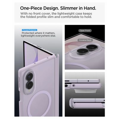 11. Etui Spigen AirSkin Zero MagFit na Samsung Galaxy Z Fold 8 - jasnofioletowy matowy