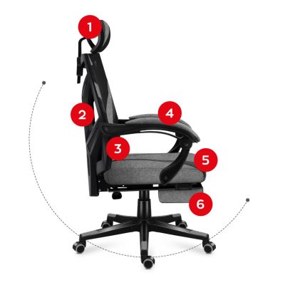 9. Fotel gamingowy Huzaro Combat 5.0 Grey