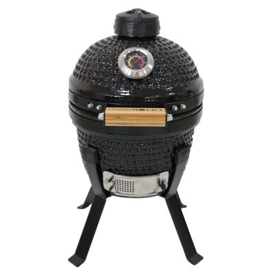 11. Kamado Bono Picnic Ceramic Grill 13” Kamado barbecue/grill Wózek Węgiel drzewny (paliwo) Czarny