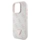 6. Etui Guess Leather 4G Triangle Strass MagSafe na iPhone 16 Pro Max - różowe
