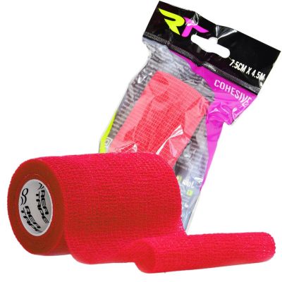 REA TAPE BANDAŻ ELASTYCZNY COHESIVE BAND SAMOPRZYLEPNY 4,5M 7,5CM CZERWONY