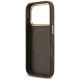 7. Etui Guess 4G Strass Logo & Big Strap Metal Buttons MagSafe na iPhone 17 Pro - brązowe