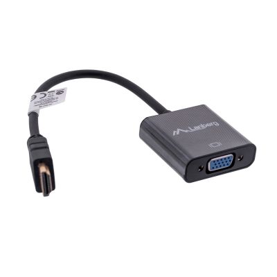 3. Adapter Lanberg AD-0017-BK (HDMI M - D-Sub (VGA) F; 0,20m; kolor czarny)