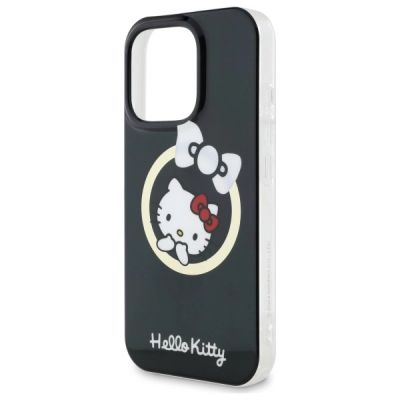 6. Etui Hello Kitty IML Fun Bow Magsafe na iPhone 16 Pro - czarne