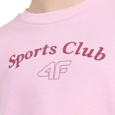 3. Bluza dla dziewczynki 4F F2708 jasny róż 4FJWAW26TSWSF2708 56S