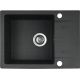 Zlewozmywak PYRAMIS LEFKADA (59x44) 1B 1D czarny + Bateria Lungo volcano Black Edition - 070261111LBE