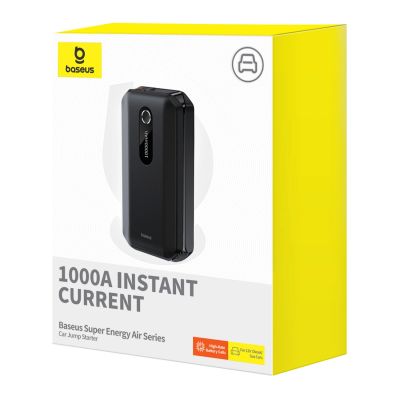 8. Jumpstarter Baseus Power Starter urządzenie rozruchowe booster 10000mAh 12V (1000A / 500A) + kable krokodylki czarny (C00245501113-00)