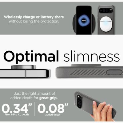 14. Etui Spigen Rugged Armor na Google Pixel 9 Pro XL - szare