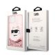 8. Etui Karl Lagerfeld Glitter Choupette Head na iPhone 14 Plus - różowe