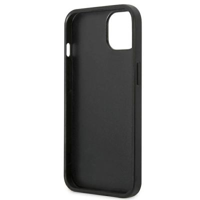 7. Etui Karl Lagerfeld Saffiano Plaque na iPhone 13 mini - srebrne