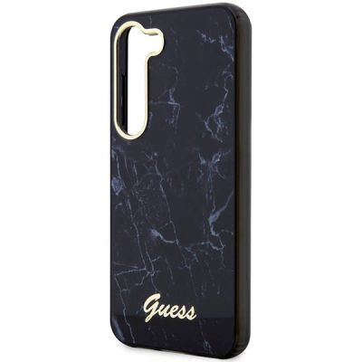 6. Etui Guess Marble Collection na Samsung Galaxy S23 - czarne