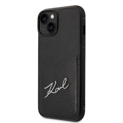 2. Etui Karl Lagerfeld Signature Logo Cardslot na iPhone 14 Plus - czarne