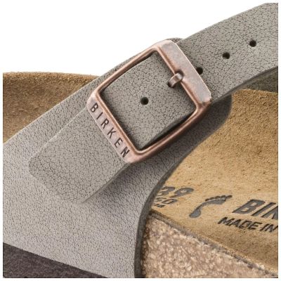 18. Japonki męskie szare Birkenstock Gizeh Birko-Flor Nubuck Stone regular szerokie (43391)