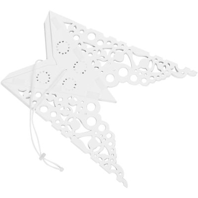 5. DEKORACJA PAPIEROWA PŁATEK ŚNIEGU ŚR. 64 CM BIAŁY DELUXE