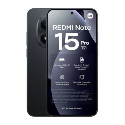 Xiaomi Redmi Note 15 Pro 5G 17,4 cm (6.83") 8 GB 256 GB 6580 mAh Czarny