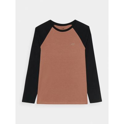 2. Longsleeve regular gładki chłopięcy 4F Junior 4FJWAW24TLONM293-65S