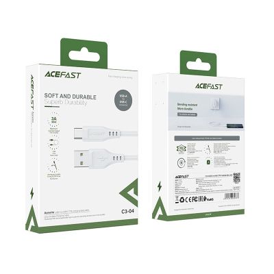 5. Acefast kabel USB - USB Typ C 1,2m, 3A biały (C3-04 white)