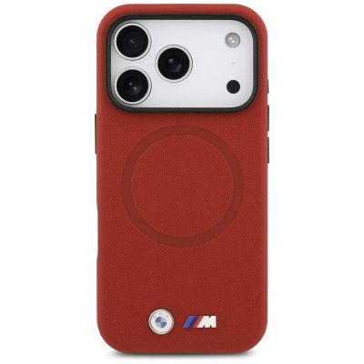 3. Etui BMW M FW Metal Logo MagSafe na iPhone 17 Pro - czerwone