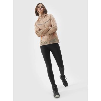 2. Kurtka trekkingowa z wypełnieniem z recyklingu primaloft black insulation eco damska 4F 4FWSS24TDJAF383-83S