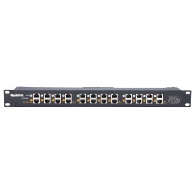 3. Extralink Gigabit PoE Injector 12 Portowy 12x 1000Mb/s RJ45, Obudowa Rack