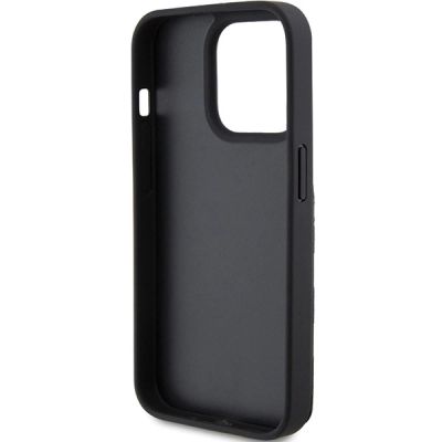 7. Etui Karl Lagerfeld Saffiano Cardslots and Stand Monogram Ikonik Patch do iPhone 15 Pro - czarne