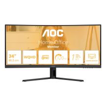 AOC B3 CU34B3E monitor komputerowy 86,4 cm (34") 3440 x 1440 px Wide Quad HD LED Czarny