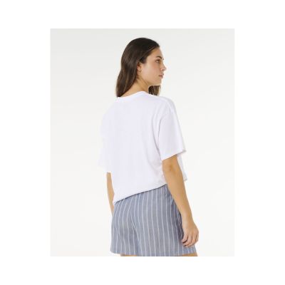 3. Koszulka damska RIP CURL Poolside Heritage Tee biała