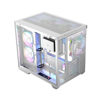 11. MODECOM OBUDOWA VOLCNO PANORAMA APEX ARGB 5F MIDI WHITE