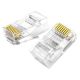 3. Ugreen 100x wtyk wtyczka złączka końcówka RJ45 8P8C Cat 6 przezroczysty (60558)