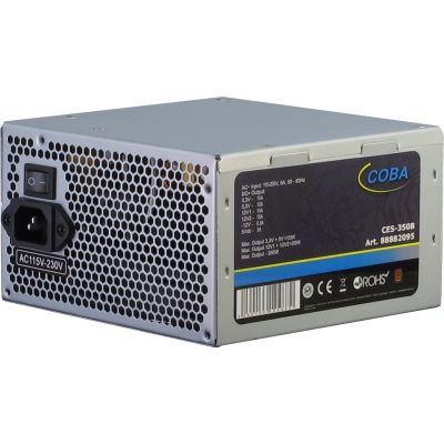 Inter-Tech Coba CES-350B moduł zasilaczy 350 W 20+4 pin ATX ATX Srebrny