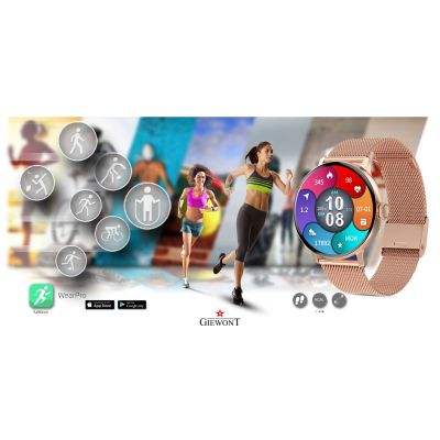 17. Smartwatch Damski GIEWONT Różowe Złoto GW330-1
